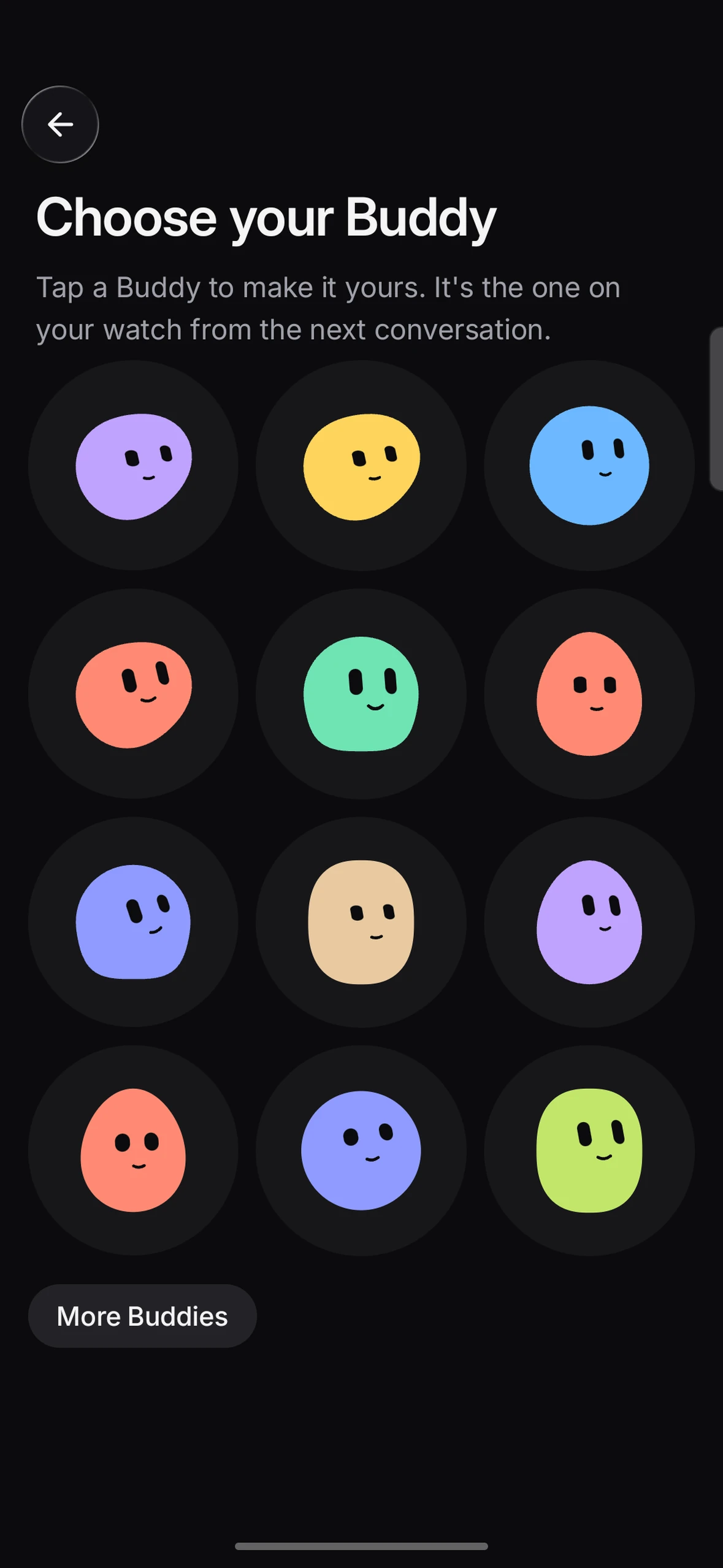 Choose your Buddy: twelve Buddies in different shapes and colours
